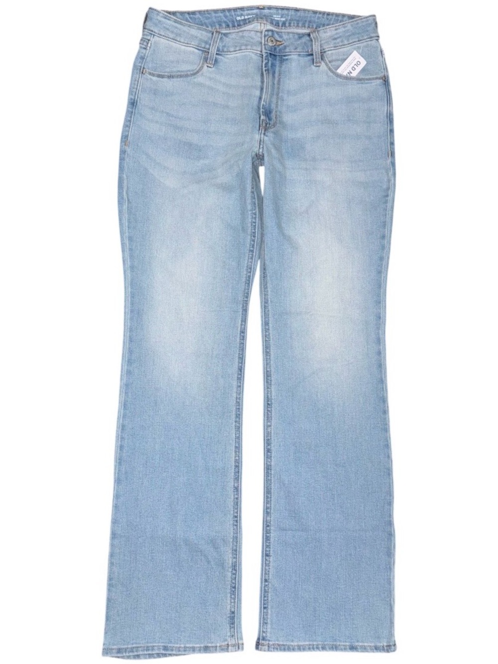 NEW Old Navy Mid Rise Wow Bootcut Jeans Light Blue Wash Womens 8 Stretch Denim